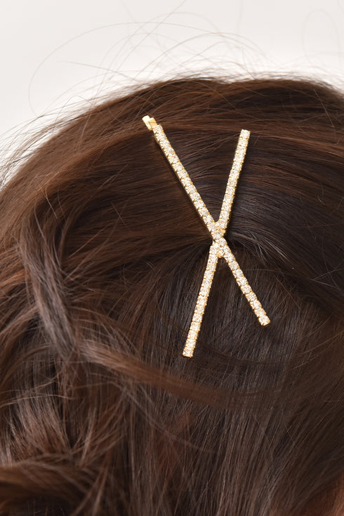CROSS STONE DETAILED HAIR BUCKLE - Barrus London